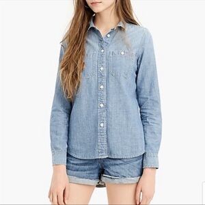 J.Crew Point Sur Japanese Denim Button Down